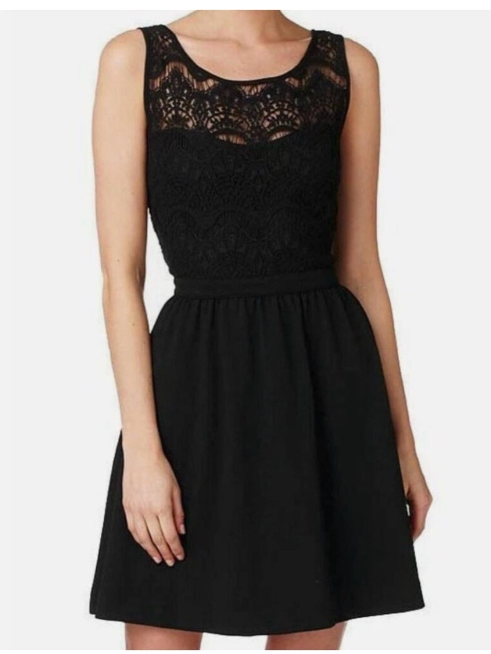 Lilly Pulitzer Rhea Black Ponte Placed Lace Party Cocktail Dress LBD S